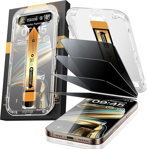 MRGLAS 4-Pack TOP 9H+ Glass for iPhone 16 Pro Max Screen Protector [Auto Alignment Kit] [10X Military Protection] UNBREAK Tempered Glass for 16 ProMax 6.9 inch Longest Durable Case-Friendly in Saudi Arabia