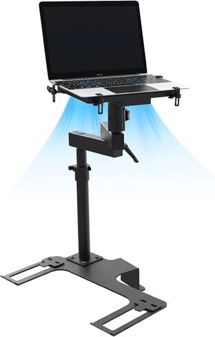 MELIPRON Truck Laptop Mount Fit for 19-26 Chevy Silverado, Tahoe, GMC Sierra, No-Drilling Vehicle-Specific Laptop Holder with Cooling Fan Adjustable Height for Work on The Go in Saudi Arabia