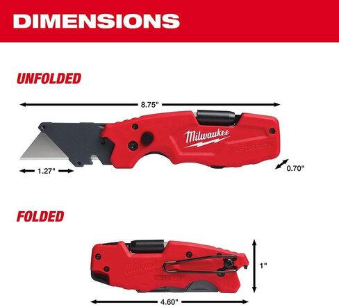 Milwaukee FASTBACK Compact Knife, and FASTBACK 6-in-1 Folding Utility Knives, w/Blade (knife 2pack) Red-black in Saudi Arabia