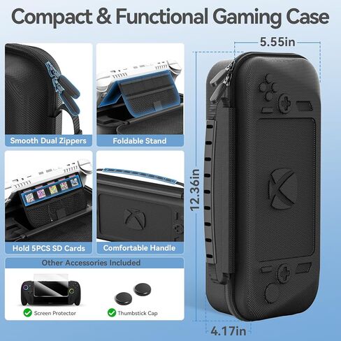 حقيبة حمل ذات هيكل صلب لجهاز ASUS ROG Xbox Ally / X (2025)، حقيبة سفر واقية تناسب وحدة تحكم ألعاب ROG ومحول مع واقي الشاشة وغطاء عصا الإبهام، وحقيبة تخزين لملحقات Xbox Ally X in Saudi Arabia