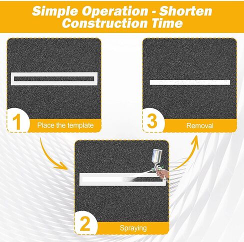 4 x 88 Inch Parking Lot Line Stencil, Pletpet Heavy-Duty Silicone with Glass Fiber Reusable Parking Lot Line Stencil for Painting Pavement Marker Template for Asphalt and Concrete in Saudi Arabia
