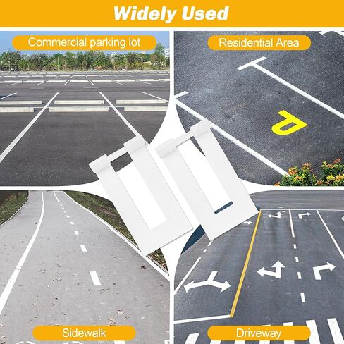4 x 88 Inch Parking Lot Line Stencil, Pletpet Heavy-Duty Silicone with Glass Fiber Reusable Parking Lot Line Stencil for Painting Pavement Marker Template for Asphalt and Concrete in Saudi Arabia