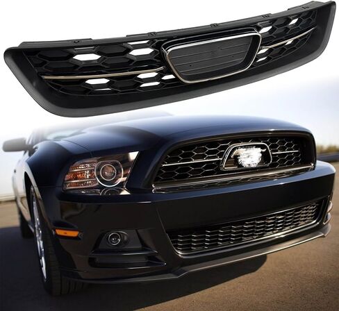 مجموعة الشبك الأمامي العلوي الأسود كاليفورنيا لمعان خاص لـ 2013 2014 فورد موستانج Base/Boss 302/GT/Shelby/Shelby GT500 2-Door in Kuwait