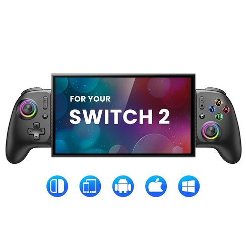 LIFUFUTEE Switch 2 Controller for Nintendo Switch 2/1/OLED, iPhone & Android, RGB Wireless Handheld Gaming Controller with Hall Effect Joysticks No Drift, Macro Programmable & Turbo, Works with Xbox Cloud & Steam Link in Kuwait
