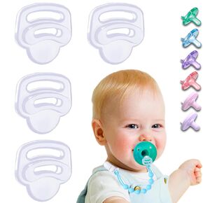 حلقة محول لمشبك اللهاية من السيليكون من أجل مهدئات فيليبس أفينت، 4 عبوات 100% من السيليكون الآمن غذائيًا، حلقة محول متوافقة مع المهدئ، خالية من مادة BPA، ناعمة ومرنة وآمنة ومتينة وشفافة in Kuwait