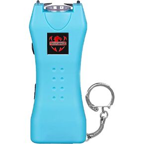 FIGHTSENSE مسدس صاعقة بسلسلة مفاتيح شديدة التحمل مع مصباح يدوي للرجال والنساء، جهاز دفاع عن النفس، مسدس صاعقة قابل لإعادة الشحن، حافظات من النايلون in Kuwait