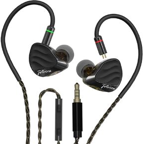سماعات رأس داخل الأذن مع ميكروفون، سماعات أذن ديناميكية HiFi IEM مقاس 10 مم، سماعات أذن IEM بصوت واضح للغاية مع كابل 4N OFC قابل للفصل، سماعات أذن سلكية للألعاب USB C in Kuwait