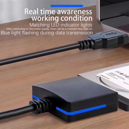 محول USB3.0 سريع السرعة إلى SATAs حاوية محرك أقراص ثابتة خارجي مقاس 2.5 بوصة للنسخ الاحتياطي للبيانات in Saudi Arabia