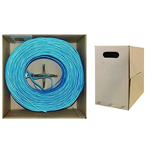 كابل إيثرنت COMZON Cat6، 23 AWG، 350 ميجا هرتز، UTP 4 أزواج من النحاس الصلب - مدرج في قائمة ETL، صندوق سحب، 1000 قدم، أخضر in Kuwait