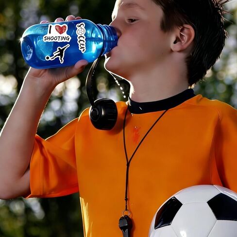 100 PCS Soccer Stickers ، ملصق مقاوم للماء فينيل لزجاجات المياه المحمولة ، هدايا كرة القدم للفتيات ، وصالح حفلات كرة القدم ومخزن عيد الميلاد للأطفال in Saudi Arabia