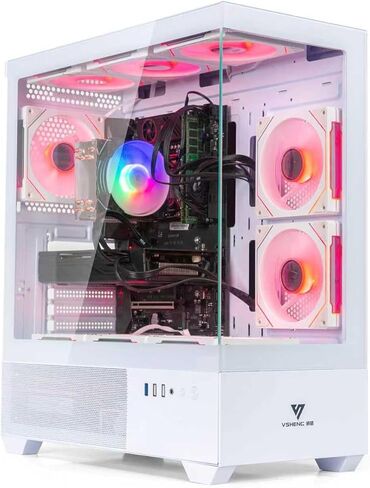 كمبيوتر مكتبي للألعاب - i5-11400 حتى 4.4 جيجا هرتز 12 خيط، GTX1080، 16 جيجا بايت DDR4 RAM، 1 تيرابايت NVMe SSD، Wi-Fi 6 وBluetooth 5.4، 9 × مراوح تبريد ARGB، Win11 Pro، 650 واط PSU، برج ألعاب عالي الأداء in Kuwait
