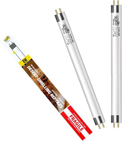 T5 HO UVB reptile Light Kit-High-Output 24W 10.0 UVB للزواحف-Liner UVB Light مثالية للتنين الملتحي ، السلحفاة والسحلية ، T5 UVB FINGUSE in Kuwait