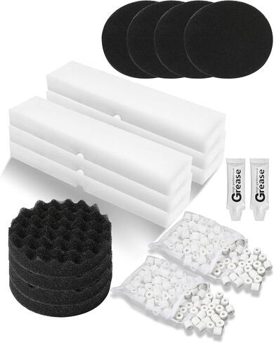 مجموعة وسائط مرشح 35 PCS لـ Fluval 406/407 تشمل مرشحات العلبة وسادة تلميع المياه ، وسادة فون بيولوجية ، أمونيا/الفوسفات/النيتريت مزيل ، 500 جرام وسائط BioMax ، 500 جرام من الكربون ، التشحيم السيليكون ، حقيبة تصفية in Kuwait