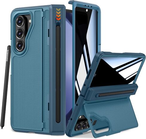 Ruky for Z-Fold-6-Case with S Pen Holder, [No Pen] with Hidden Foldable Kickstand and Built-in Privacy Screen Protector,Hinge Protection Drop Protective Phone Case for Samsung Galaxy Z Fold 6, Black in Saudi Arabia