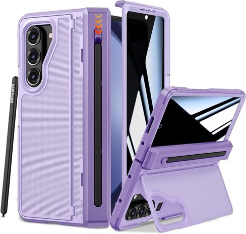 Ruky for Z-Fold-6-Case with S Pen Holder, [No Pen] with Hidden Foldable Kickstand and Built-in Privacy Screen Protector,Hinge Protection Drop Protective Phone Case for Samsung Galaxy Z Fold 6, Black in Saudi Arabia