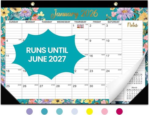 التقويم المكتبي 2025-2026 ، يمتد التقويم 21 شهرًا من أكتوبر 2025 إلى يونيو 2027 - التقويم المكتبي الشهري 17 "× 12" in Saudi Arabia