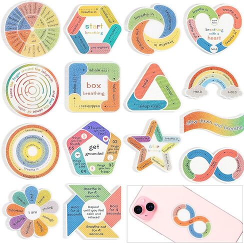 45 Pcs Anxiety Sensory Stickers Textured Sensory Stickers Anti Stress Anxiety Relief Items Adhesive Tactile Fidget Tool for Classroom Desk Adults Teens Anxiety Relief in Saudi Arabia