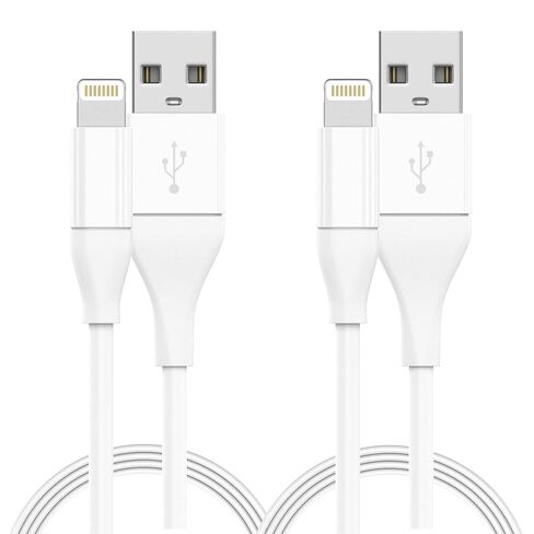 TalkWorks Lightning Cable Chargers Compatible w/iPhone 14/14 Plus/14 Pro/14 Pro Max, 13/13 Mini/13 Pro/13 Pro Max, 12/12 Pro/ 12 Pro Max - 6' Fast Charging Cords - MFI Certified (White, Pack of 4) in Saudi Arabia