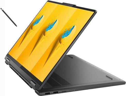 Lenovo Yoga 7 2-in-1 Laptop 16" WUXGA IPS Touch (Glossy Anti-fingerprint) AMD 8-core Ryzen AI 5 340 (Up to 50 AI TOPS) 16GB RAM 512GB SSD For Creator Business Professional Win11Pro ICP Hub Copilot+ AI in Saudi Arabia