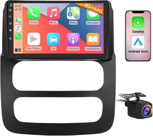 AWESAFE 8 Core 64GB راديو السيارة ستيريو لـ Dodge RAM 1500 2500 2002-2005، شاشة لمس 9 بوصة مع CarPlay لاسلكي Android كاميرا احتياطية تلقائية in Saudi Arabia