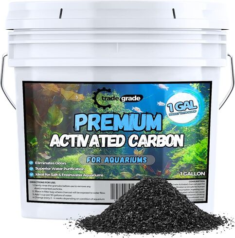 TradeGradger Activated Carbon Aquarium-دلو 5 رطل الفحم المنشط من أجل تنقية خزان الأسماك وتنقية المياه-وسائط مرشح الفحم المائية عالية الأداء للمياه الصافية in Kuwait