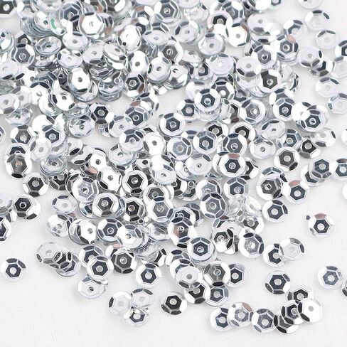 12600pcs الترتر فضفاضة ، بوسف بوسكوني 5 ملم متكرر مع ثقب 42 ألوان قوس قوس قزح سطوح لتطريز ديي كورتي in Saudi Arabia