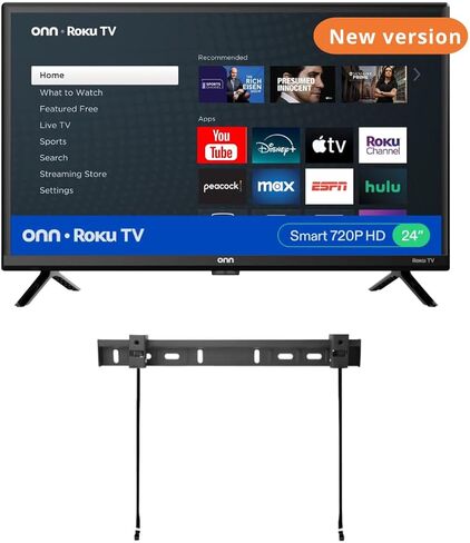 تلفزيون ONN 65 بوصة فئة 4K HDR10+ الذكي + حامل حائط مجاني مع اتصال Wi-Fi وتطبيق الهاتف المحمول | تلفزيون بشاشة مسطحة | متوافق مع مجموعة المنزل | Alexa وGoogle Assistant (متجدد) in Saudi Arabia