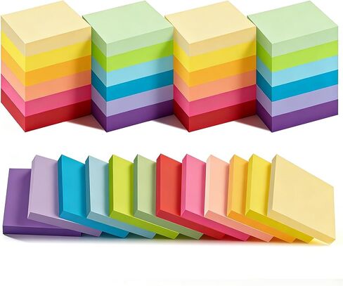 (2400pcs) الملاحظات الأصفر اللزج مصغرة ، 2 × 2 في الملاحظات اللزجة الصغيرة ، 24 حزمة منصات منصات مذكرات ، 100 ورقة/وسادة الملاحظات ذاتية اللصق سهلة النشر للمنزل ، المكتب ، المدرسة ، إزالة نظيفة in Saudi Arabia