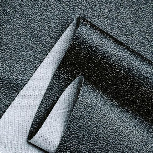 Leather Fabric, Faux Leather, Vinyl Fabric, for Upholstery Crafts, DIY Sewings, Sofa, Handbag, Earrings, Hair Bows Decorations (Blue 54 * 12inch) in Kuwait