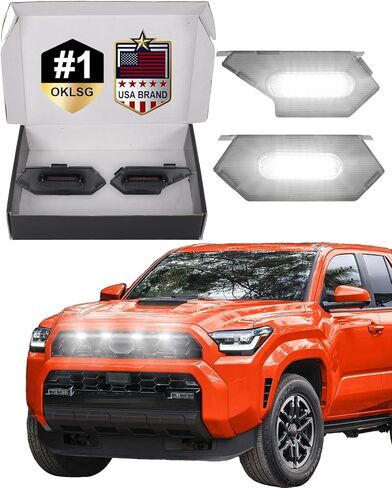 أضواء الشواية LED للمصد الأمامي لعام 2025 2026 Toyota 4Runner TRD Sport وTRD OffRoad Raptor Marker Lights Bars 6th Gen 4Runner الملحقات الخارجية (أبيض) in Kuwait