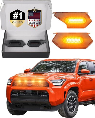 أضواء الشواية LED للمصد الأمامي لعام 2025 2026 Toyota 4Runner TRD Sport وTRD OffRoad Raptor Marker Lights Bars 6th Gen 4Runner الملحقات الخارجية (أبيض) in Kuwait