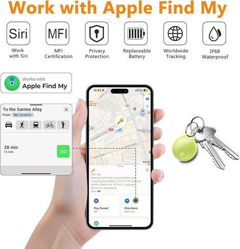 علامات تعقب الهواء - حزمة واحدة: تطبيق (iOS فقط)، Find My (iOS) - أسود in Saudi Arabia