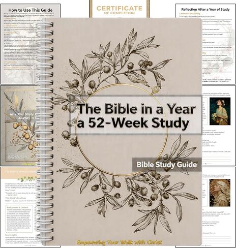 The Bible in a Year for Women: A 52-Week Study Guide with Daily Devotionals & Journaling Space| 8.5" x 11" in Saudi Arabia