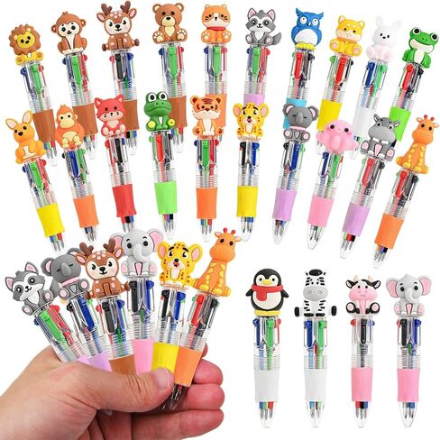 24 Pcs Christmas Multicolor Pens in One 4-in-1 Cute Kawaii Fun Pen Xmas Ballpoint Pen for Holiday Party Christmas Office Supplies & Classroom Gifts (Christmas) in Saudi Arabia