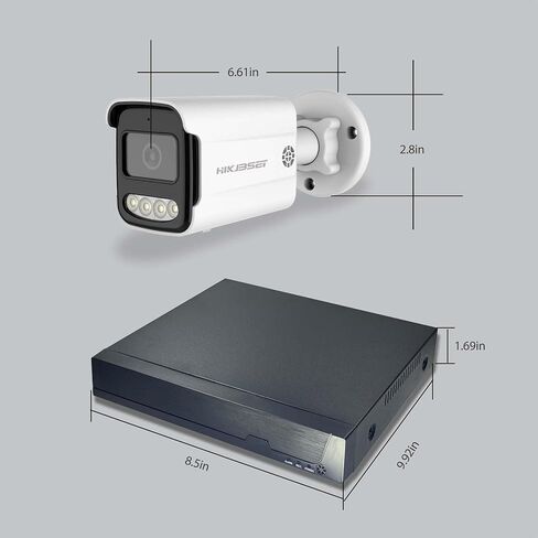نظام كاميرا أمان خارجي، 4 قطع كاميرات IP PoE سلكية بدقة 5 ميجابكسل، رؤية ليلية ملونة، أطقم كاميرات المراقبة، 4K 8CH NVR مع محرك أقراص ثابتة سعة 1 تيرابايت للتسجيل على مدار الساعة طوال أيام الأسبوع in Kuwait