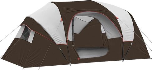 HIKERGARDEN 10 Person Camping Tent - Portable Large Family Tent for Camp, Windproof Fabric Dome Tent Outdoor for Hiking, Backpacking, Traveling (Dark Blue) in Saudi Arabia