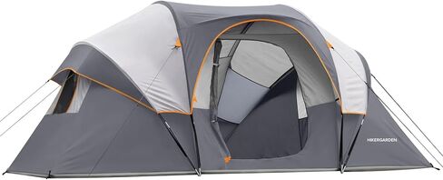 HIKERGARDEN 10 Person Camping Tent - Portable Large Family Tent for Camp, Windproof Fabric Dome Tent Outdoor for Hiking, Backpacking, Traveling (Dark Blue) in Saudi Arabia