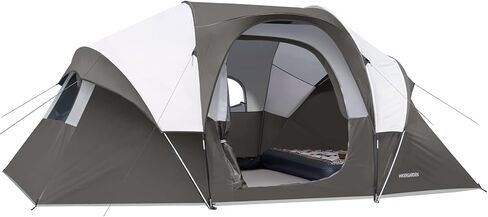 HIKERGARDEN 10 Person Camping Tent - Portable Large Family Tent for Camp, Windproof Fabric Dome Tent Outdoor for Hiking, Backpacking, Traveling (Dark Blue) in Saudi Arabia