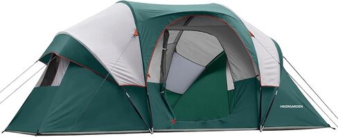 HIKERGARDEN 10 Person Camping Tent - Portable Large Family Tent for Camp, Windproof Fabric Dome Tent Outdoor for Hiking, Backpacking, Traveling (Dark Blue) in Saudi Arabia