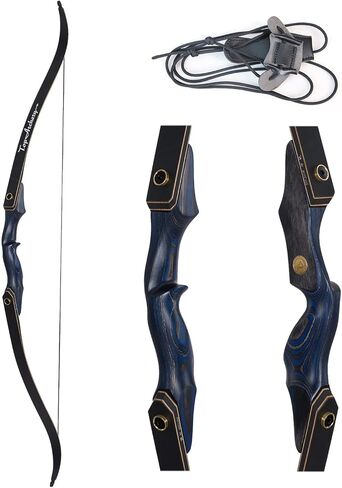 TOPARCHERY Bows 60 inch recurve Bow Wooden Archery Bow Hunting Bows for Adults Longbow-Right Hand Bow for Beginner Training Practice in Saudi Arabia