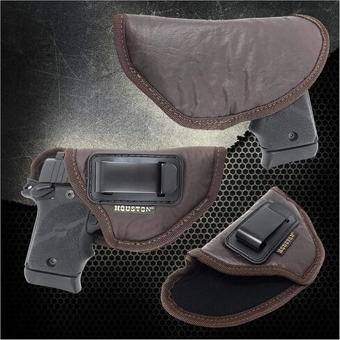 حافظة مسدس بحزام الخصر باللون البني للرجال/النساء لغلوك 43 و42، SIG P365، KAHR PM 45، MAKAROV، KELTEC PF9 / P11. حافظة مسدس مخفية مصنوعة من الجلد الصديق للبيئة مقاس 9 ملم. حافظات المسدس in Kuwait