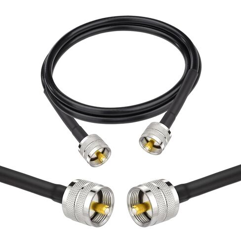 كابل محوري Superbat CB، كابل محوري RG8x بطول 30 قدم UHF PL259 ذكر إلى ذكر كابل هوائي CB منخفض الخسارة 50 أوم لراديو HAM، محلل الهوائي، الحمل الدمي، مقياس SWR in Kuwait