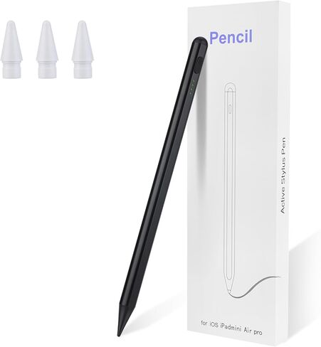 قلم ستايلس لقلم Ipad (2018-2025) - شحن سريع 2X متوافق مع Apple Pencil Pro 13 بوصة/12.9 بوصة/11 بوصة/M4، iPad 11/10/9/8/7/6/th Gen، Air 7/6/5/4/3/M3/M2، Mini7/6/5th، أبيض in Kuwait
