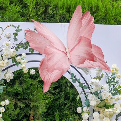 زينة فراشة صناعية من SM SunMix، دعامة تصوير فوتوغرافي عملاقة خفيفة الوزن ومتعددة الاستخدامات يمكنك صنعها بنفسك لمركز التسوق في غرفة نوم الزفاف، أرجواني in Saudi Arabia