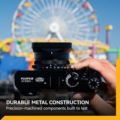 طقم غطاء عدسة NiSi JetMag Pro Fuji X100 Series (فضي) - فلتر NC للأشعة فوق البنفسجية + محول مرشح 49 مم مع غطاء عدسة مربعة الضغط وغطاء مغناطيسي - يناسب Fujifilm X100VI، X100V، X100F، X100T، X100S، X100 in Saudi Arabia