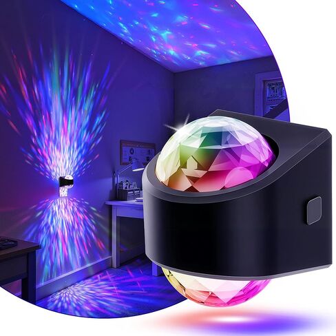 L LOHAS LED جهاز عرض ضوء ليلي للأطفال، [2-Pack] قم بتوصيل الضوء الليلي مع مستشعر الضوء، متعدد الألوان RGB Star Projector Galaxy Nightlight للأطفال غرفة اللعب ديكور المنزل حفلة عيد الميلاد هدايا عيد الميلاد in Kuwait