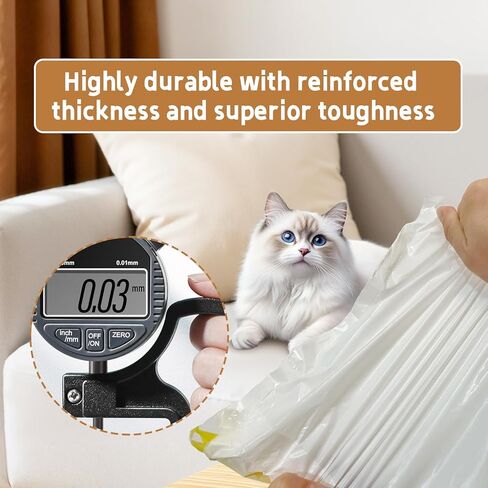 80 COUNT CAT CAT STERTER BOX LINER FACS for Open Top Open Autoscooper 11 PET Automatic Cleaning Cat Sterter Box ، وأكياس النفايات ، و 27 "× 13" أكياس القمامة البديلة للخدمة الشديدة مع الرباط (رمادي) in Kuwait
