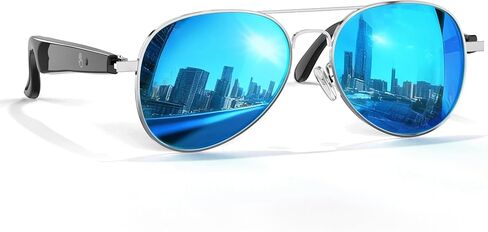 EarlySincere 2026 Ai Smart Glasses, Ai Real-Time Translation with 164 Languages, Classic Pilot Sunglasses, Equipped with Voice Assistant/Ai Call, Ip65 Waterproof,Ai Glasses for Men & Women in Saudi Arabia