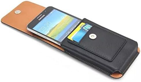 Vertical PU Leather Belt Holster Case Pouch with Swivel Belt Clip Card Slot for iPhone 11 12 13 14 Pro XR X/Galaxy Note 10 S23 S22 S10e A10e /Google Pixel 5 4/ Huawei P30/ Moto E6/ LG Rebel 4 (Brown) in Saudi Arabia