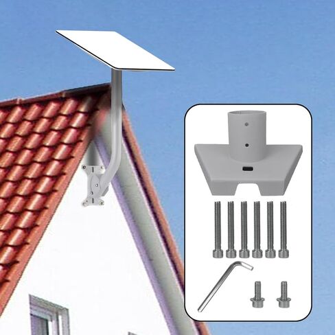 Starlink Gen 3 Pipe Adapter Mount, Starlink Pole Mounting Kit for Starlink Standard V3/Gen 3 Dish Plate, Starlink Ethernet Roof Pole Mount (Black) in Saudi Arabia